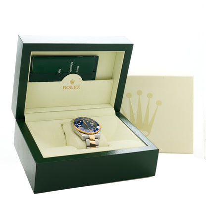 Rolex Stainless Steel 18K Yellow Gold 40mm Submariner Date Watch Royal Blue 116613LB 5 of 5