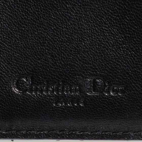 Christian Dior Patent Cannage Lady Dior French Wallet Black 7 of 8