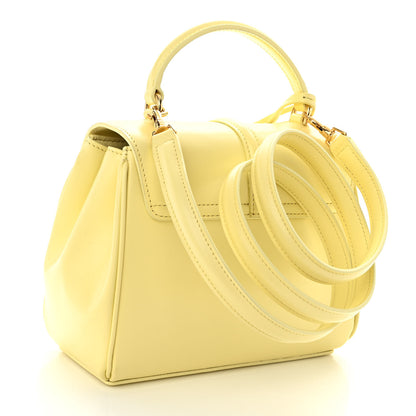 Celine Satinated Calfskin Mini 16 Top Handle Bag Soft Yellow 3 of 10