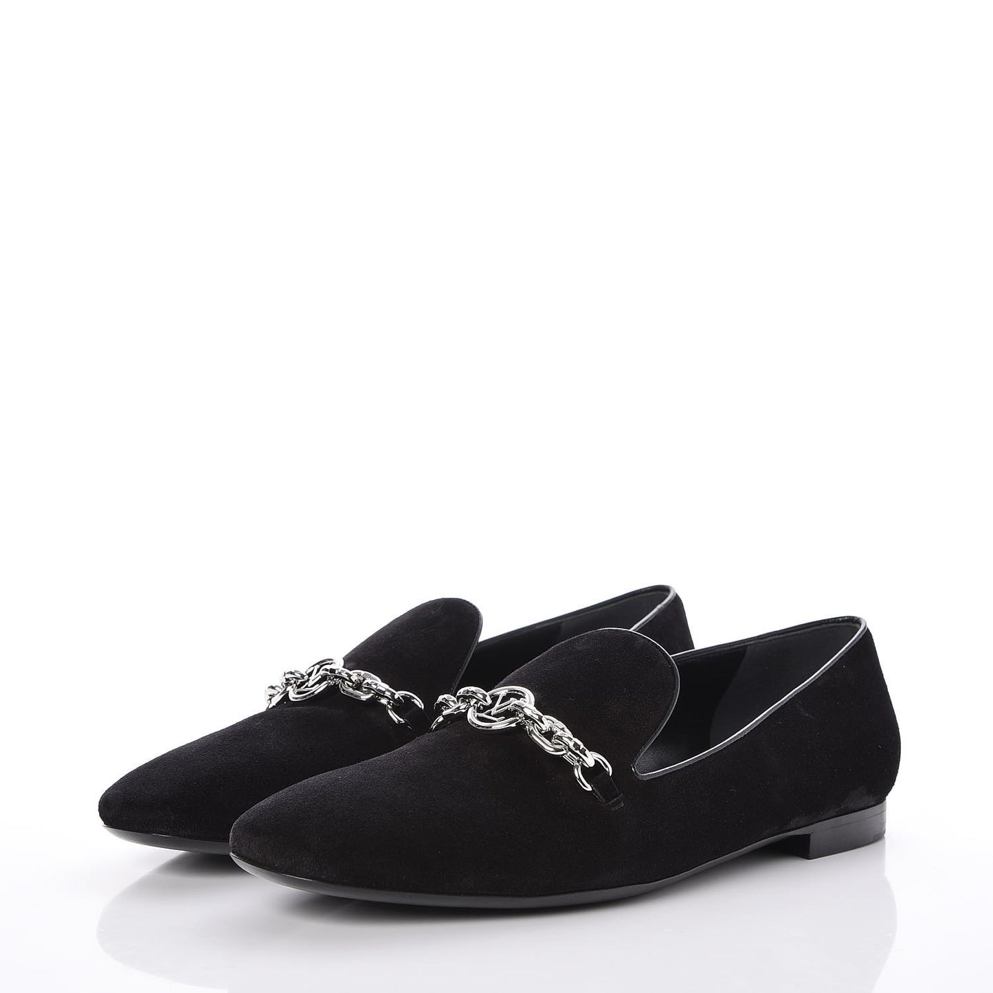 Suede Schoolgirl Flat Slippers 39 Black