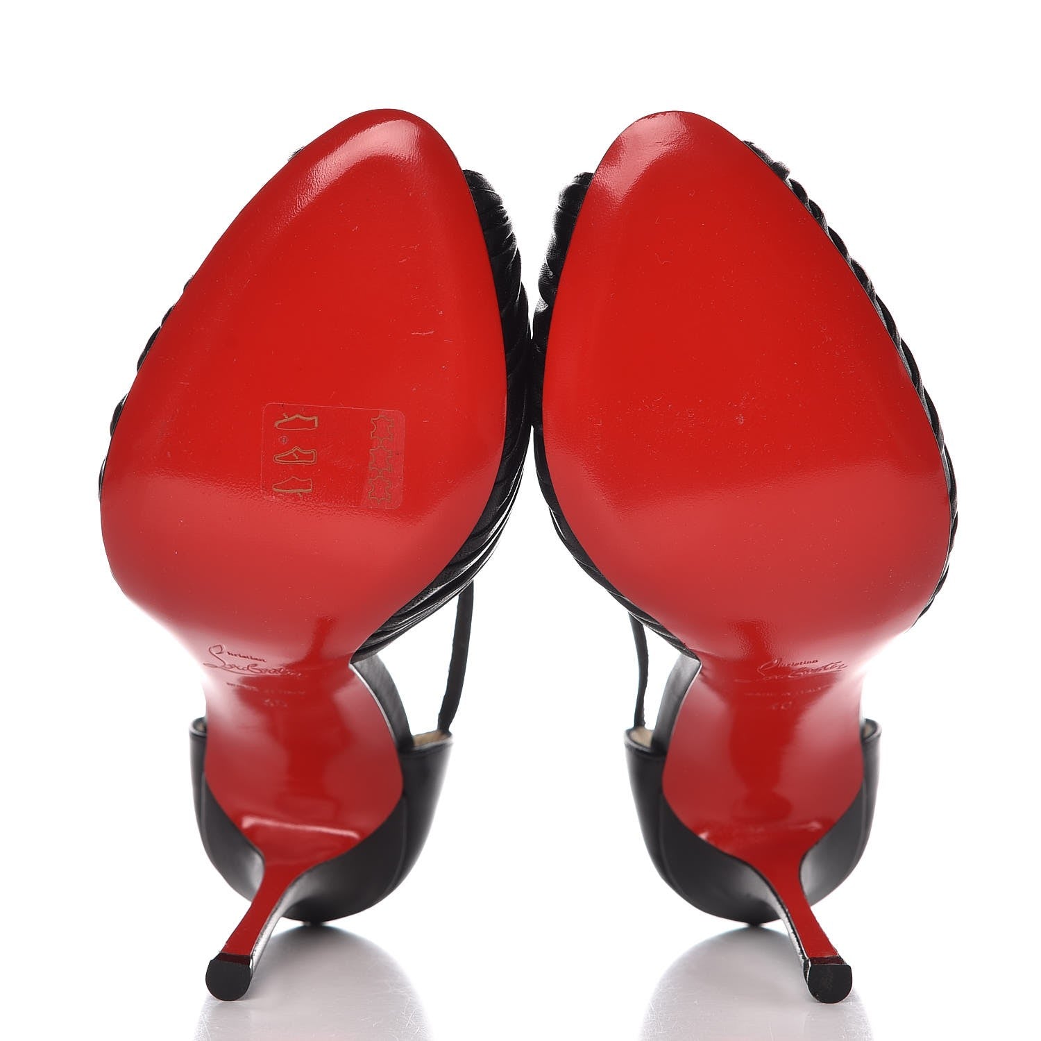 Christian Louboutin Shiny Nappa Marchavekel 100 Platform Sandals 40 Black 5 of 9