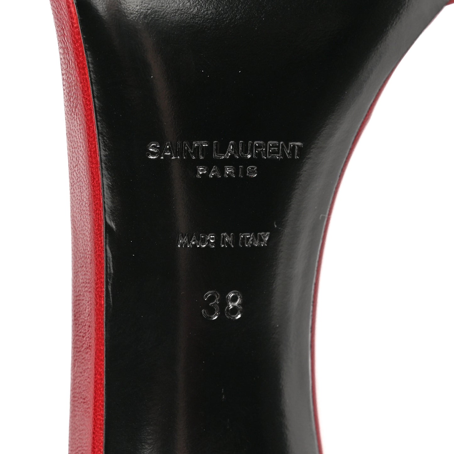Smooth Calfskin Bea 90 Ankle Strap Sandals 38 Opyum 38 Red