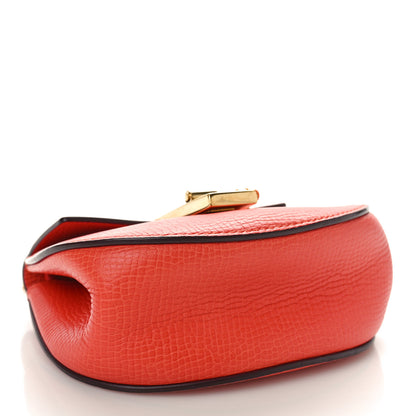 Chloe Grained Calfskin Lambskin Mini Drew Shoulder Bag Coral Pop 4 of 11