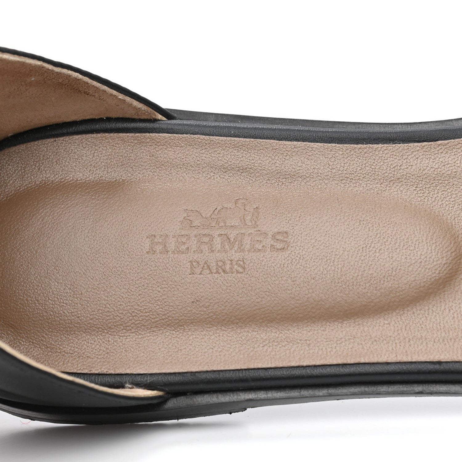 Hermes Calfskin Santorini Sandals 41 Black 12 of 14