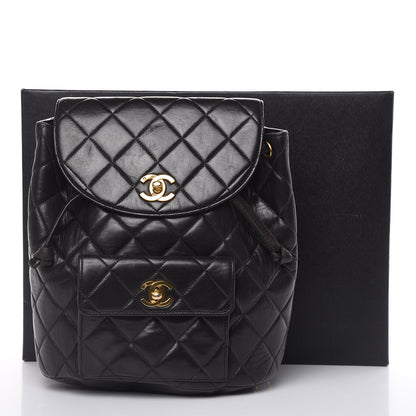 Chanel Lambskin Quilted CC Chain Backpack Black 16 of 16