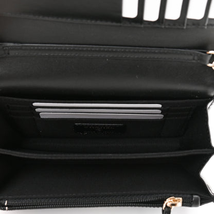 Chanel Calfskin Quilted Mini Maxi Pearls Wallet On Chain WOC Black 5 of 10