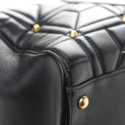 Gucci Calfskin Matelasse Studded Medium GG Marmont Tote Black 11 of 21