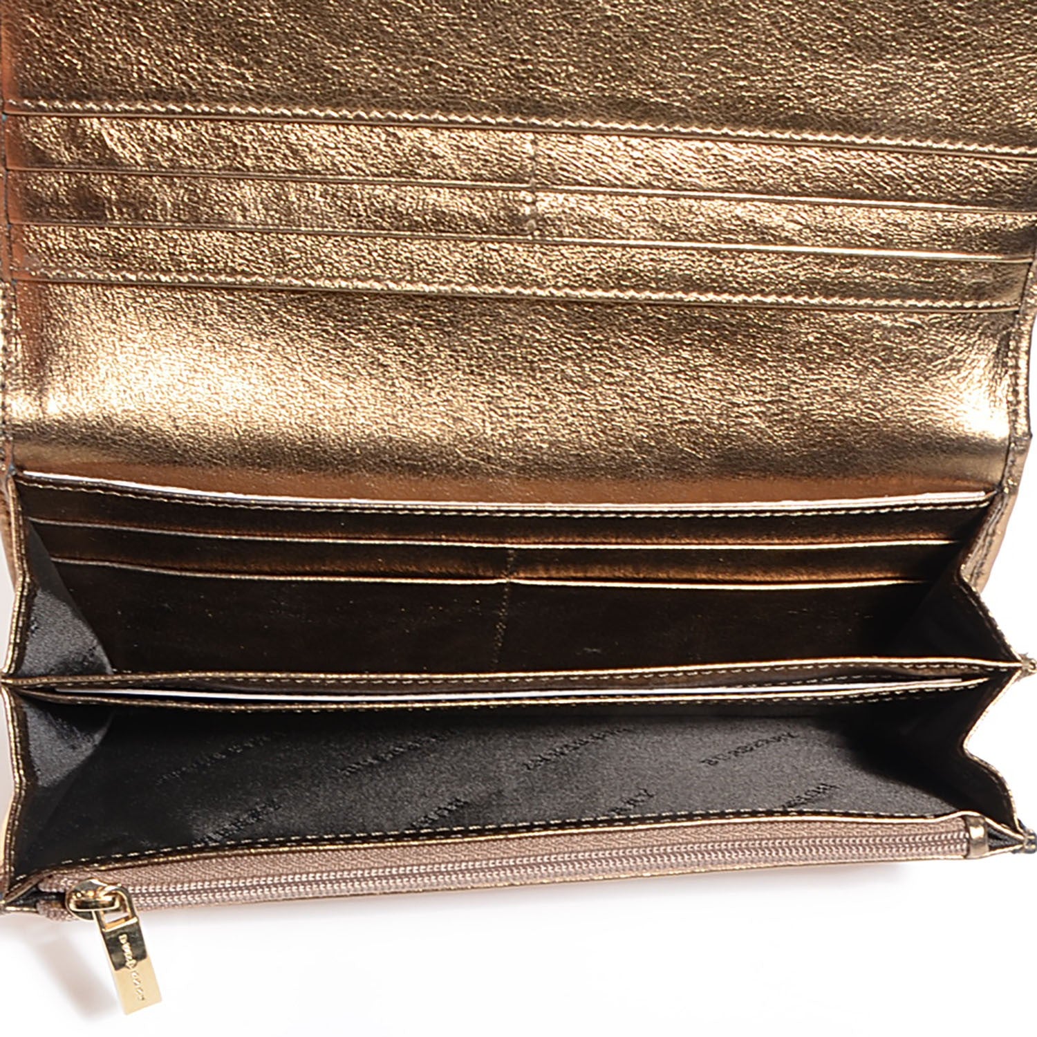 Burberry Haymarket Check Penrose Continental Wallet Gold 5 of 8