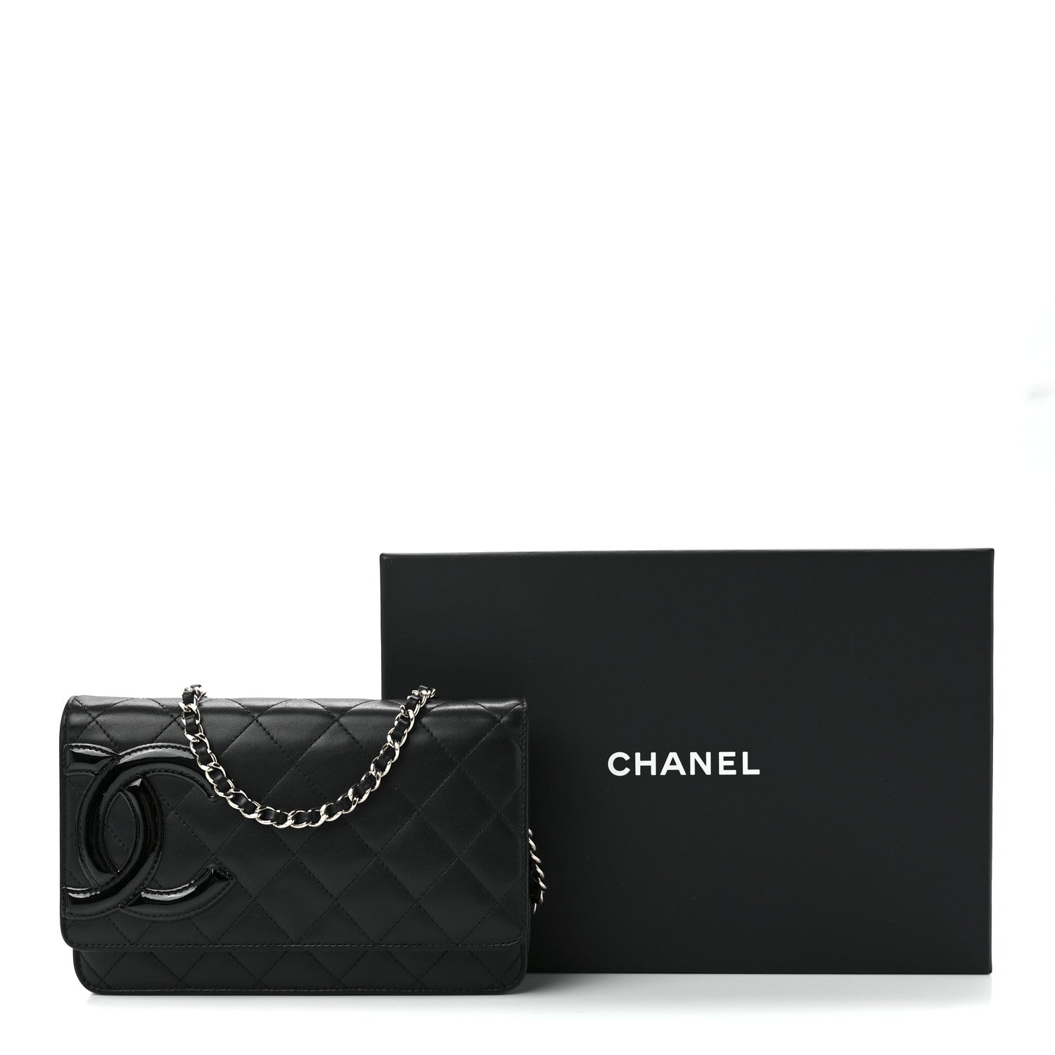 Chanel Calfskin Quilted Cambon Wallet On Chain WOC Black 12 of 12