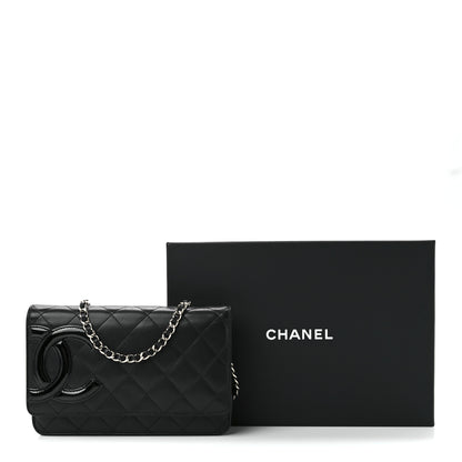 Chanel Calfskin Quilted Cambon Wallet On Chain WOC Black 12 of 12