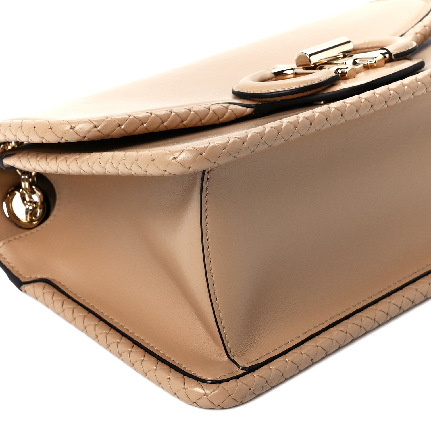 Salvatore Ferragamo Calfskin Gancini Flap Bag Cashew 9 of 10