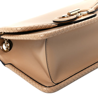 Salvatore Ferragamo Calfskin Gancini Flap Bag Cashew 9 of 10