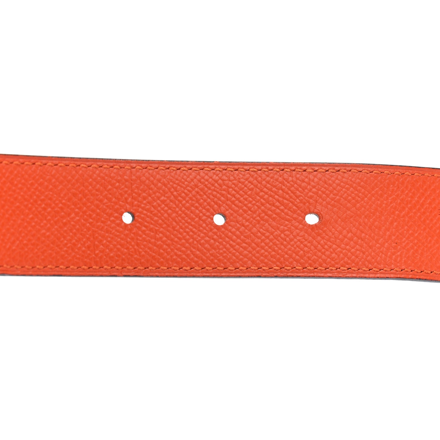 Hermes Swift Epsom 32mm Belt Strap 100 Black Orange 4 of 7