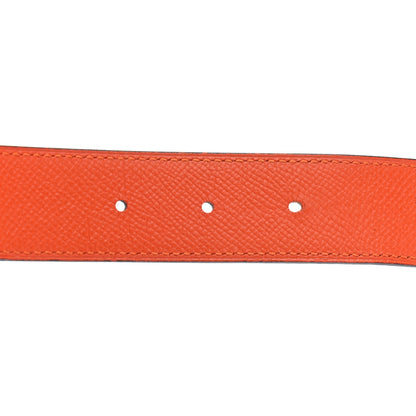Hermes Swift Epsom 32mm Belt Strap 100 Black Orange 4 of 7