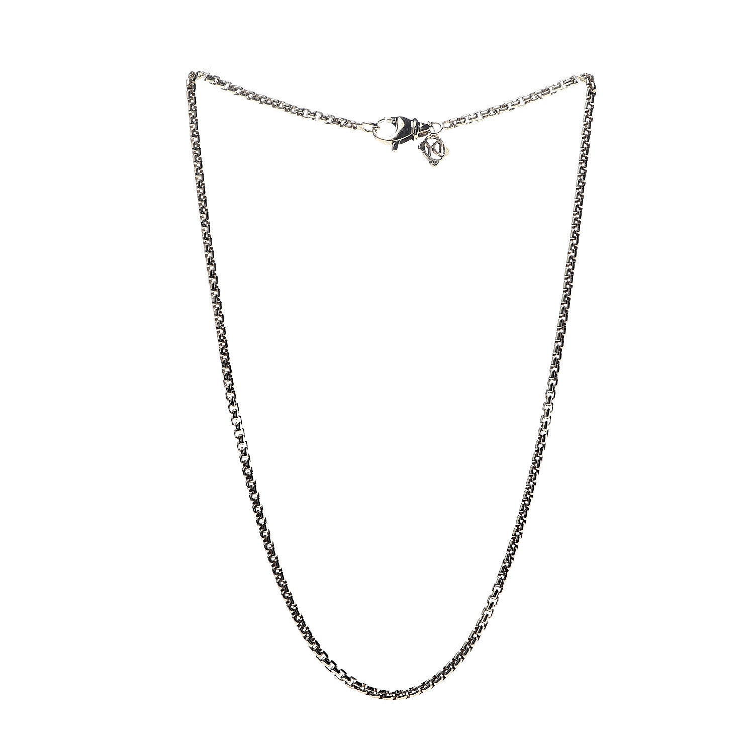 David Yurman 18K Yellow Gold 2.5mm Box Chain Necklace 2 of 3