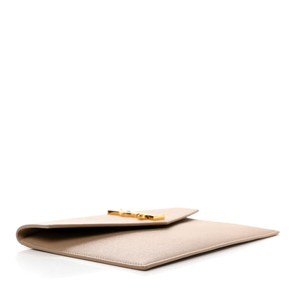Saint Laurent Grain De Poudre Uptown Pouch Dark Beige 4 of 7