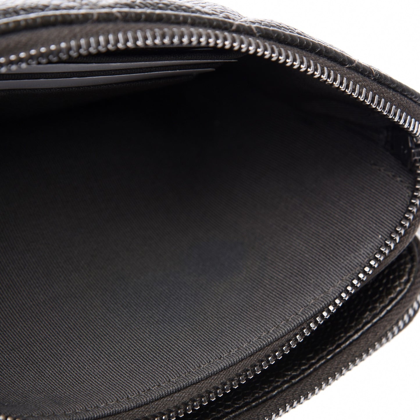 Caviar Quilted Small Clutch With Chain Dark Charcoal