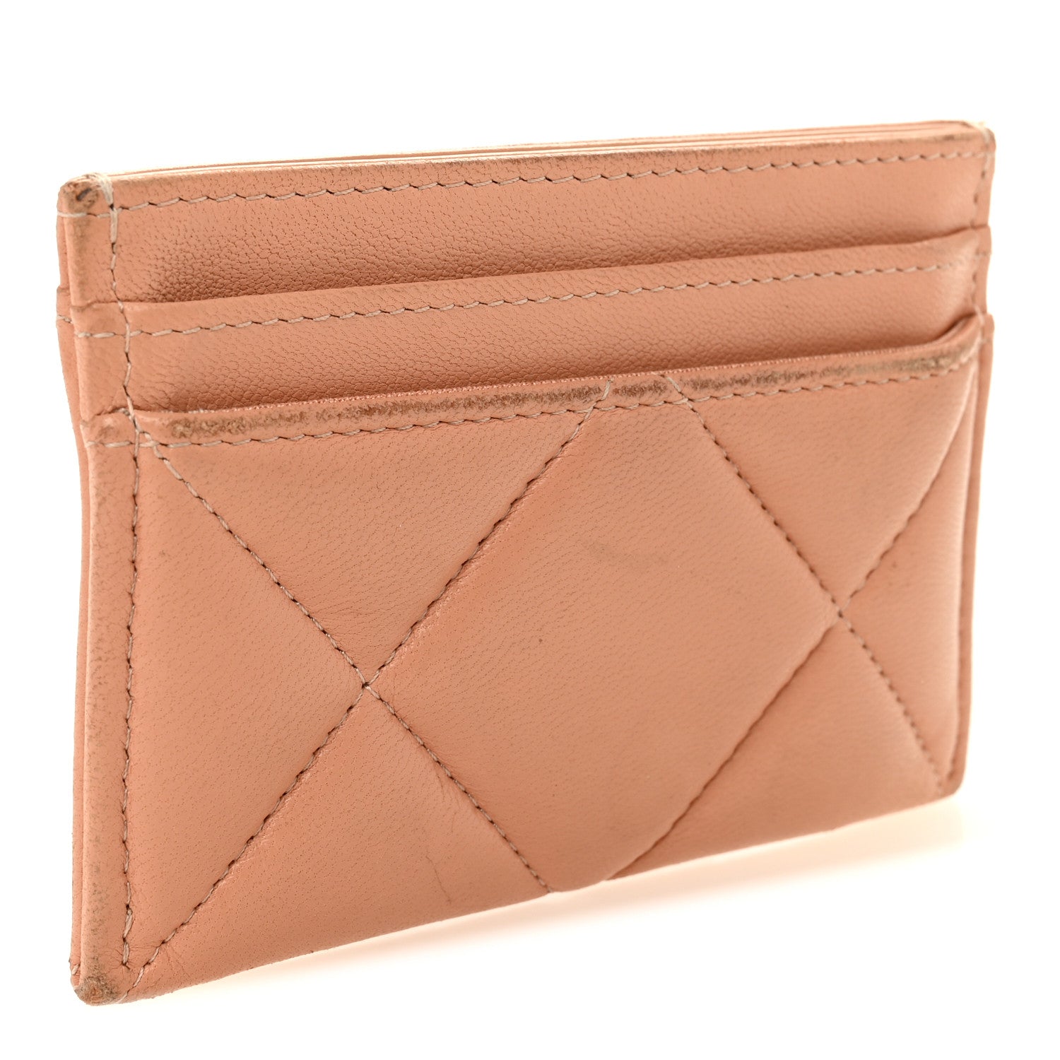 Chanel Lambskin Quilted 19 Card Holder Beige 3 of 10