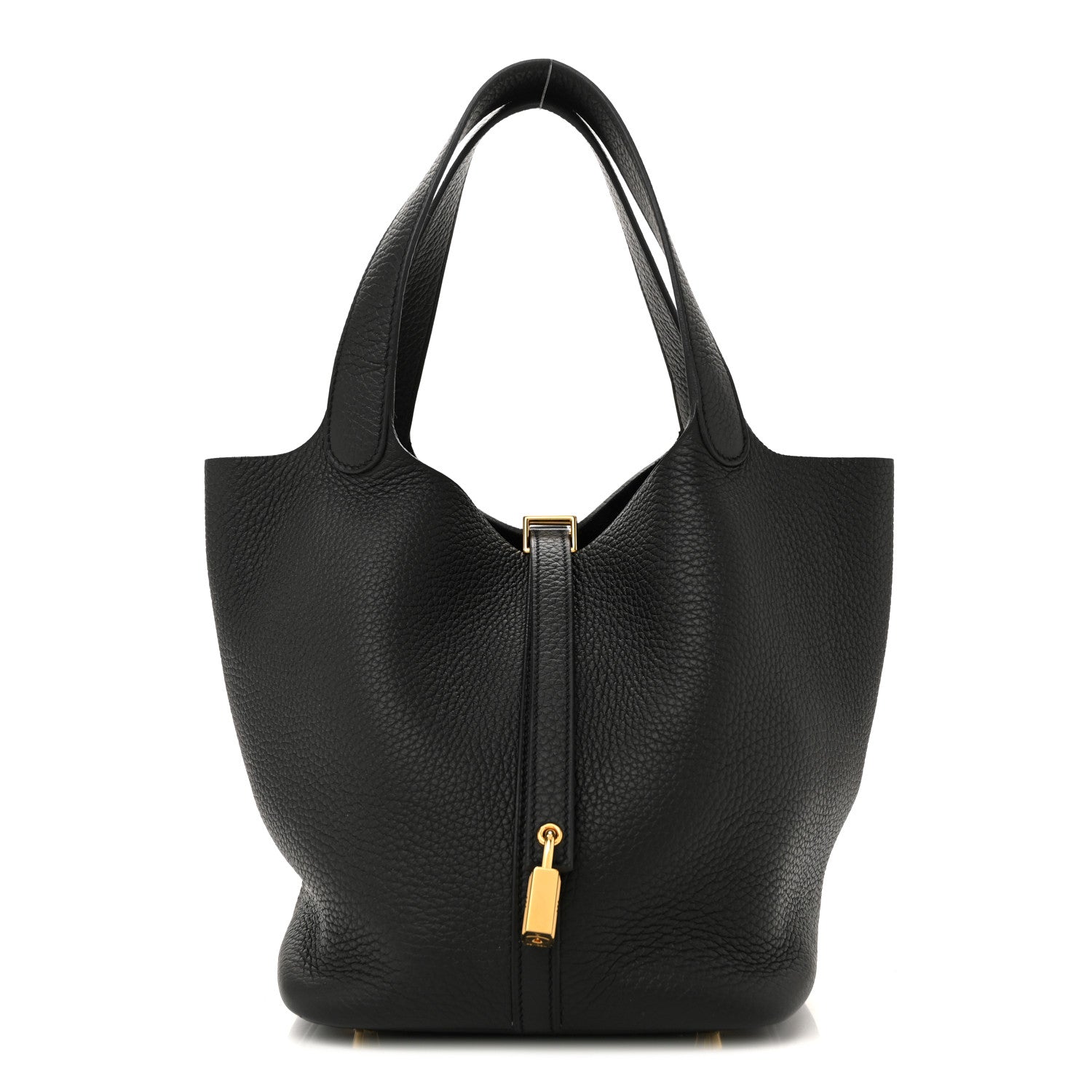 Hermes Taurillon Clemence Picotin Lock 22 MM Black 1 of 15