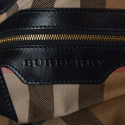 Burberry Soft Lambskin Bridle Calfskin Medium Gosford Hobo Black 6 of 8