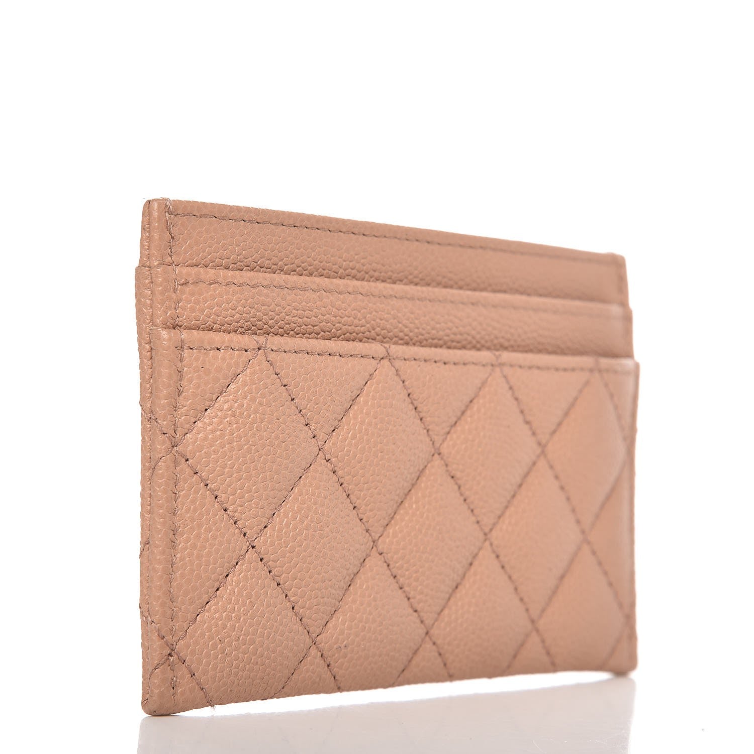 Chanel Caviar Quilted Boy Card Holder Beige 3 of 9