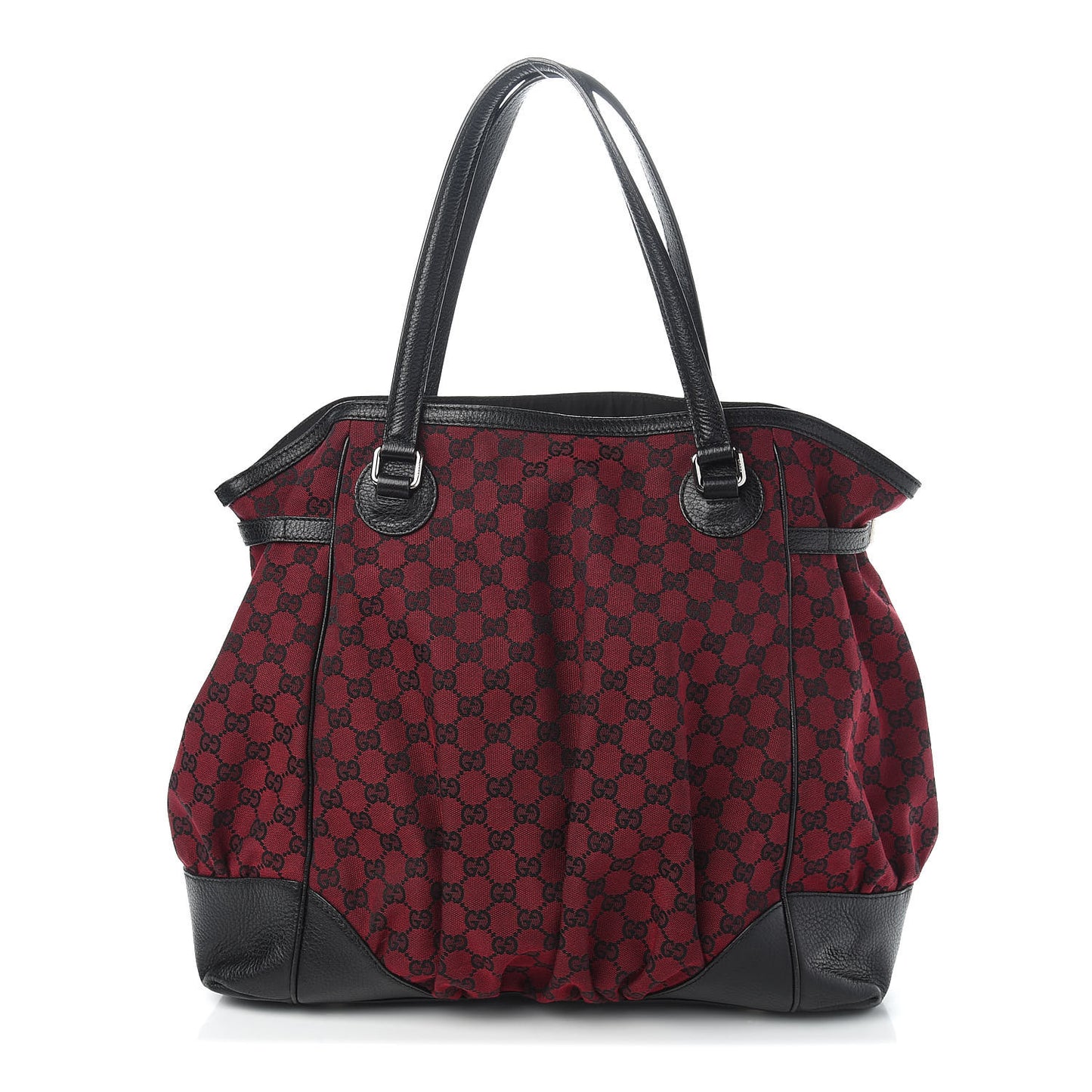 Monogram Full Moon Tote Red Black