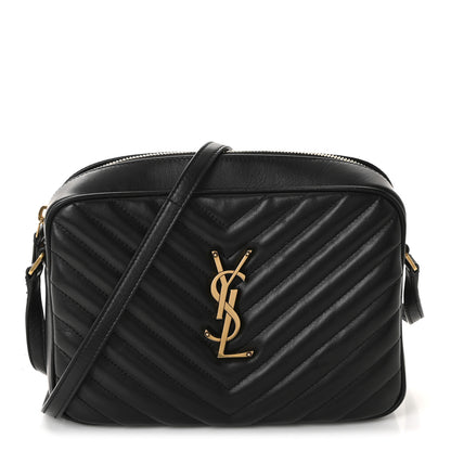 Saint Laurent Calfskin Matelasse Monogram Lou Camera Bag Black 1 of 9