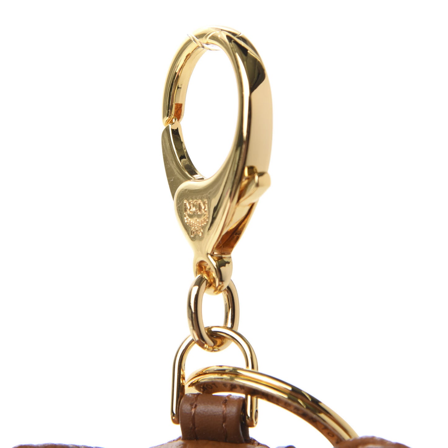 Visetos Elephant Key Ring Bag Charm Cognac