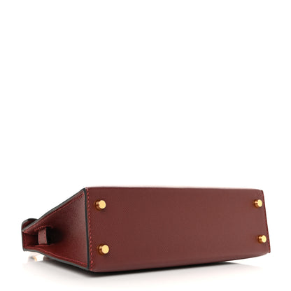 Hermes Madame Calfskin Mini Kelly Sellier 20 Rouge H 4 of 11