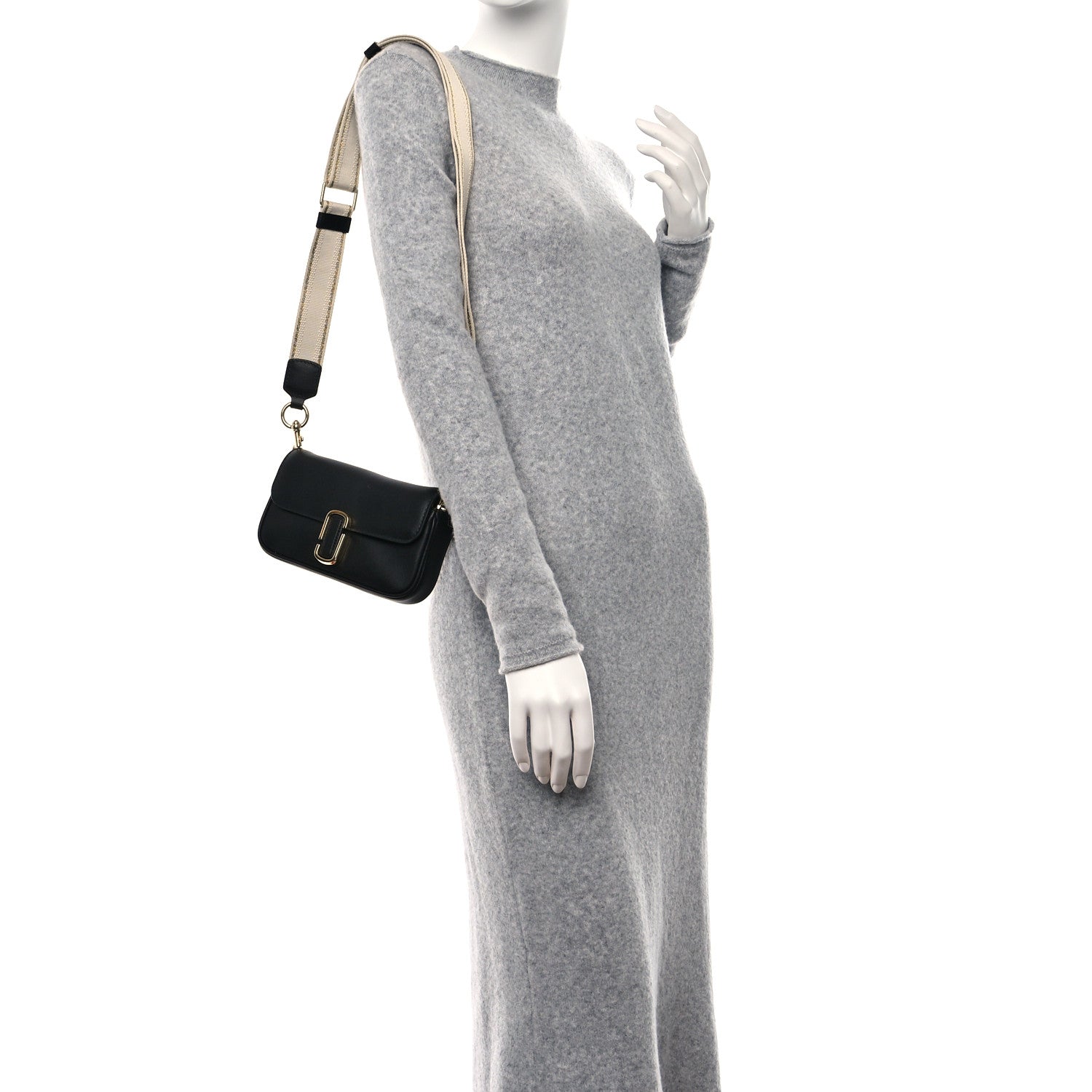 Marc Jacobs Lambskin J Marc Mini Shoulder Bag Black 2 of 9