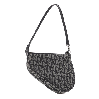 Christian Dior Monogram Mini Saddle Pochette Black 3 of 10