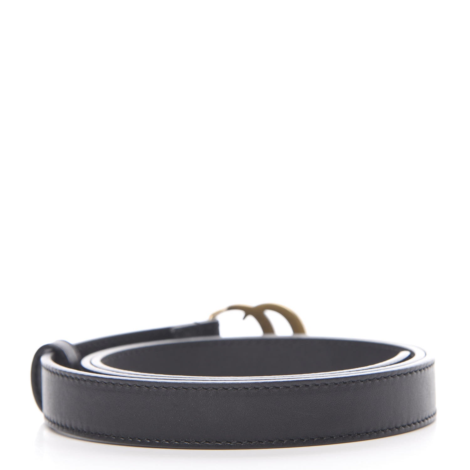Gucci Calfskin Double G 20mm Belt 85 34 Black 2 of 6