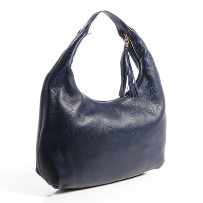 Gucci Pebbled Calfskin Large Soho Hobo Dark Blue 3 of 7