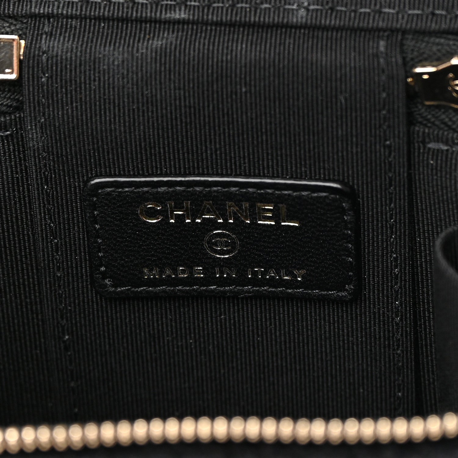 Chanel Lambskin Crochet Small Vanity Case With Chain Black 6 of 17
