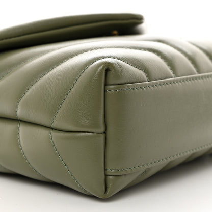 Saint Laurent Calfskin Y Quilted Monogram Toy Loulou Crossbody Bag Light Sage 10 of 11