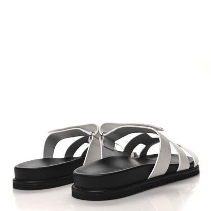 Hermes Calfskin Womens Chypre Sandals 41.5 White 4 of 8