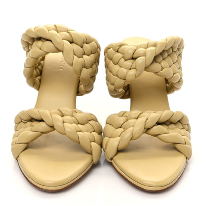 Bottega Veneta Nappa Twisted Padded Intrecciato Curve Slide Sandals 41 Tapioca 2 of 9