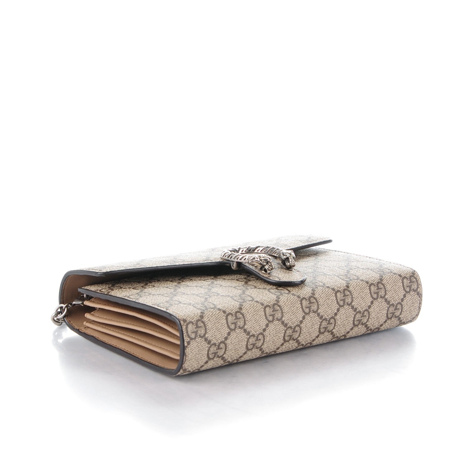 Gucci GG Supreme Monogram Mini Dionysus Chain Wallet Beige Taupe 4 of 7