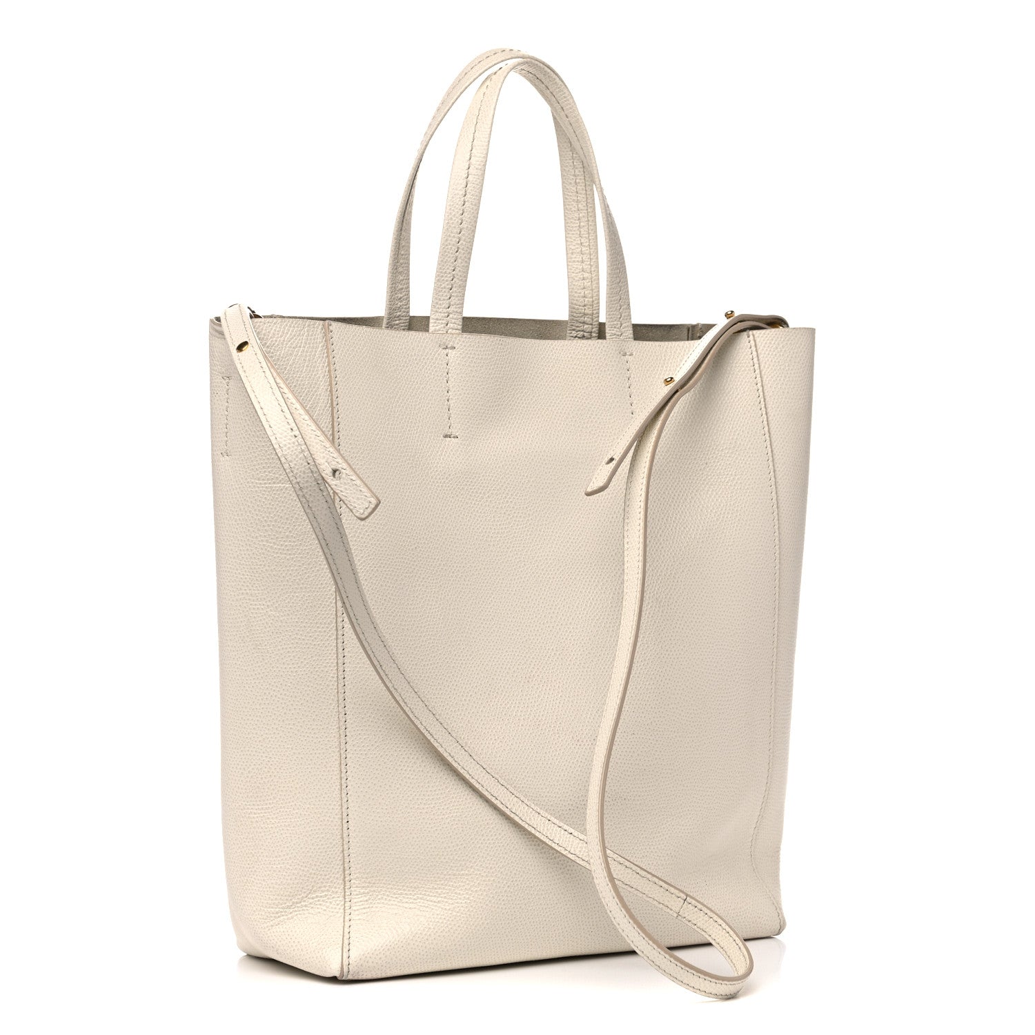 Celine Grained Calfskin Small Vertical Cabas Cream 2 of 28