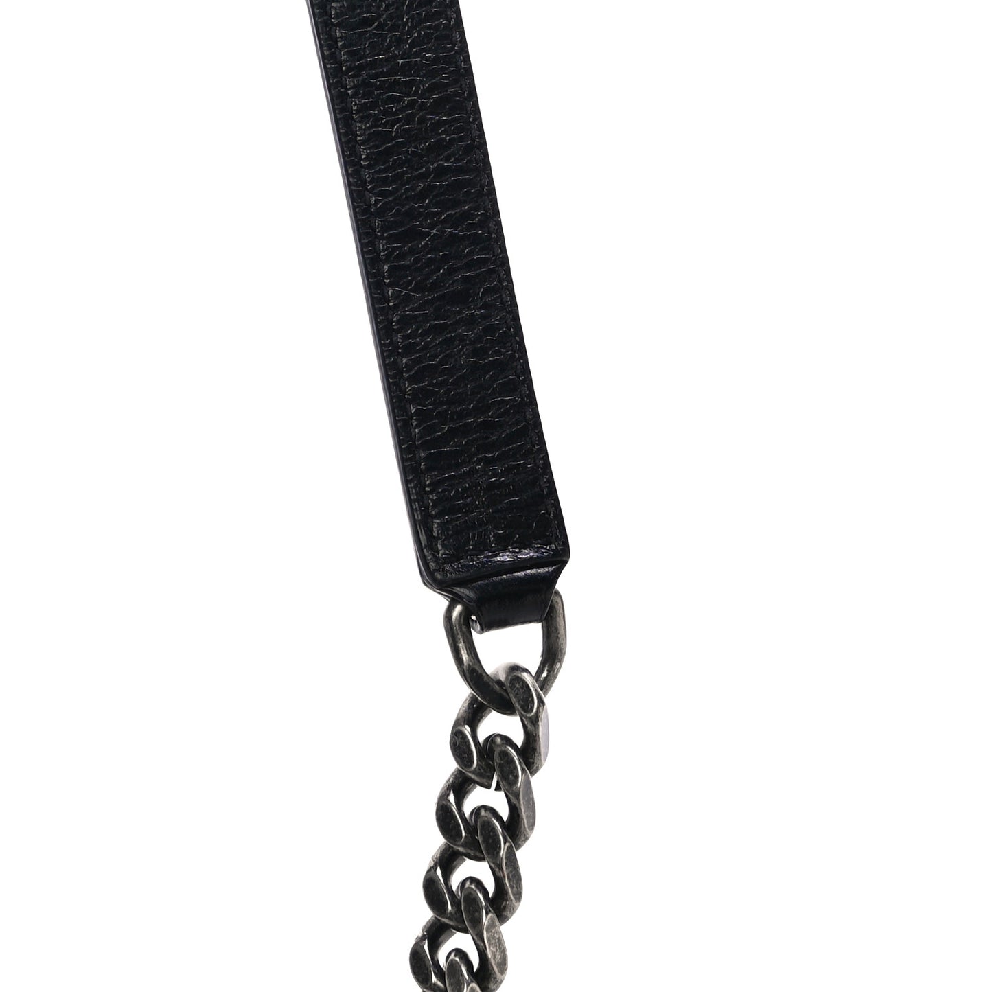 Crinkled Calfskin Matelasse Monogram Medium Niki Chain Satchel Black