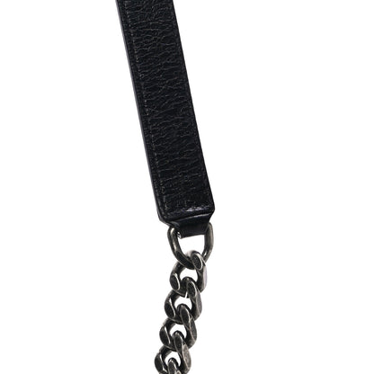 Saint Laurent Crinkled Calfskin Matelasse Monogram Medium Niki Chain Satchel Black 13 of 15