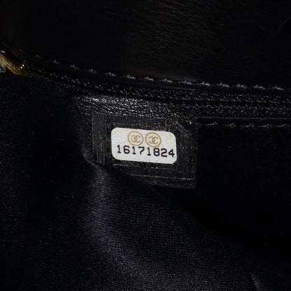 Chanel Calfskin Surpique Chevron Large Flap Black 8 of 9