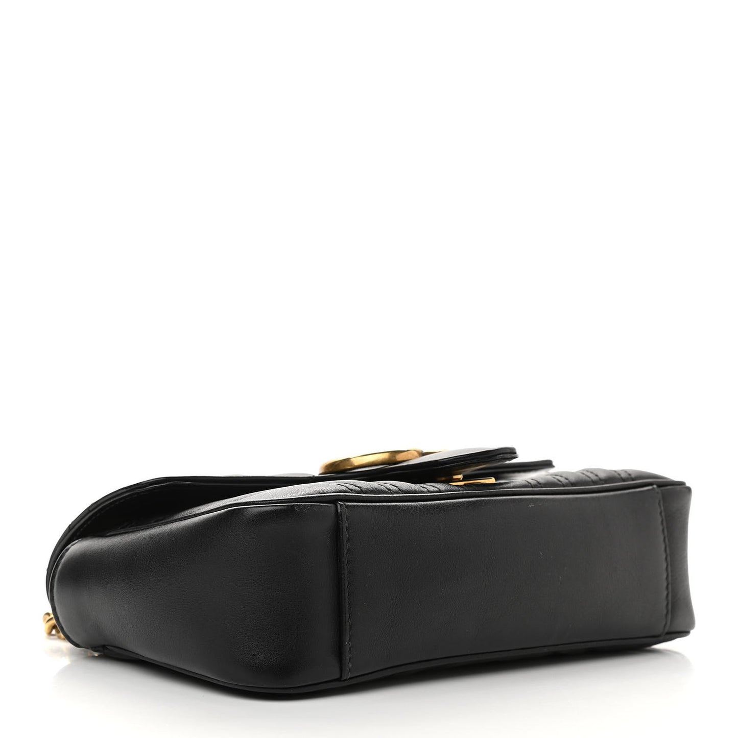Calfskin Matelasse Mini GG Marmont Shoulder Bag Black