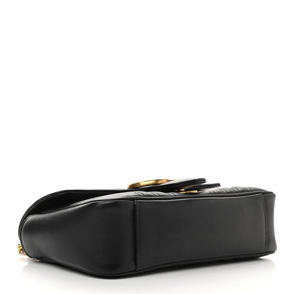 Gucci Calfskin Matelasse Mini GG Marmont Shoulder Bag Black 4 of 10