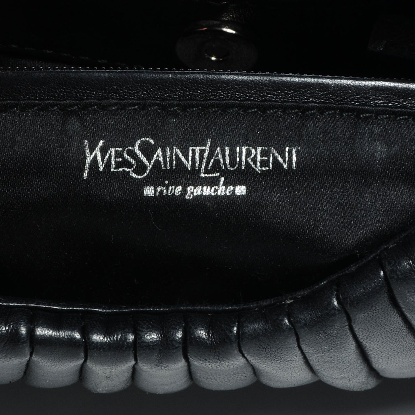 Pleated Lambskin Small Mombasa Horn Hobo Black