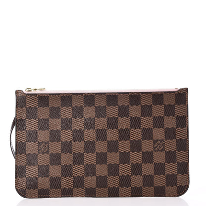 Louis Vuitton Damier Ebene Neverfull MM GM Pochette Rose Ballerine 1 of 8