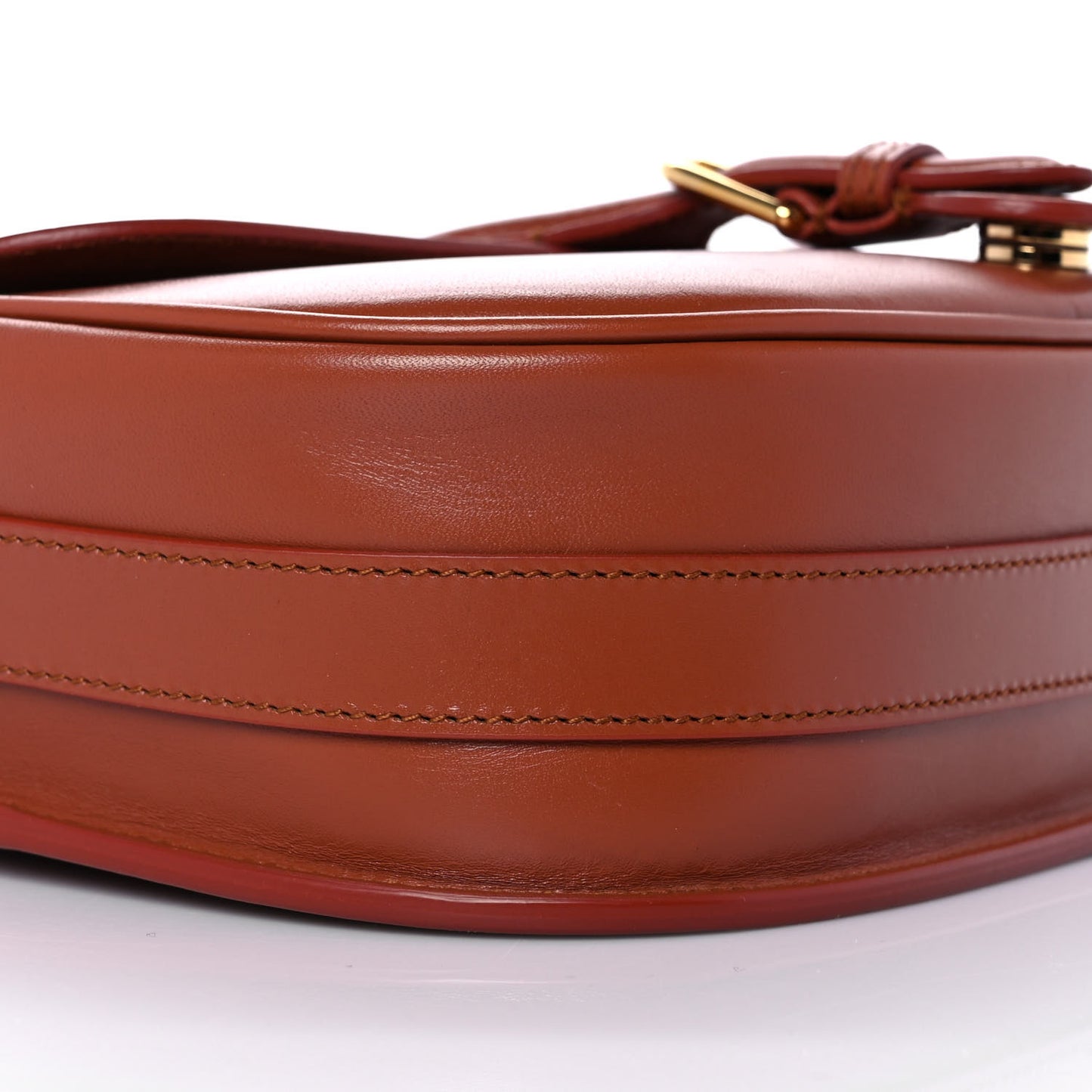 Box Calfskin Medium Bobby Flap Dark Tan