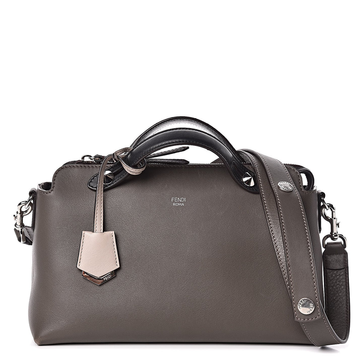 Vitello Dolce 4 Color Medium By The Way Boston Bag Carbone Grigio Polvere Multicolor