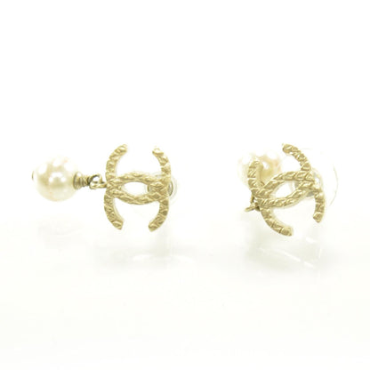 Chanel Quilted CC Pearl Dangle Earrings 1 of 4