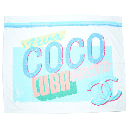 Chanel Cotton Coco Cuba Beach Towel Turquoise 1 of 5